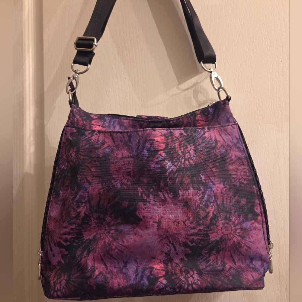 Baggallini Sorrento RFID Hobo Bag in Orchid Tie-Dye - Picture 5 of 9
